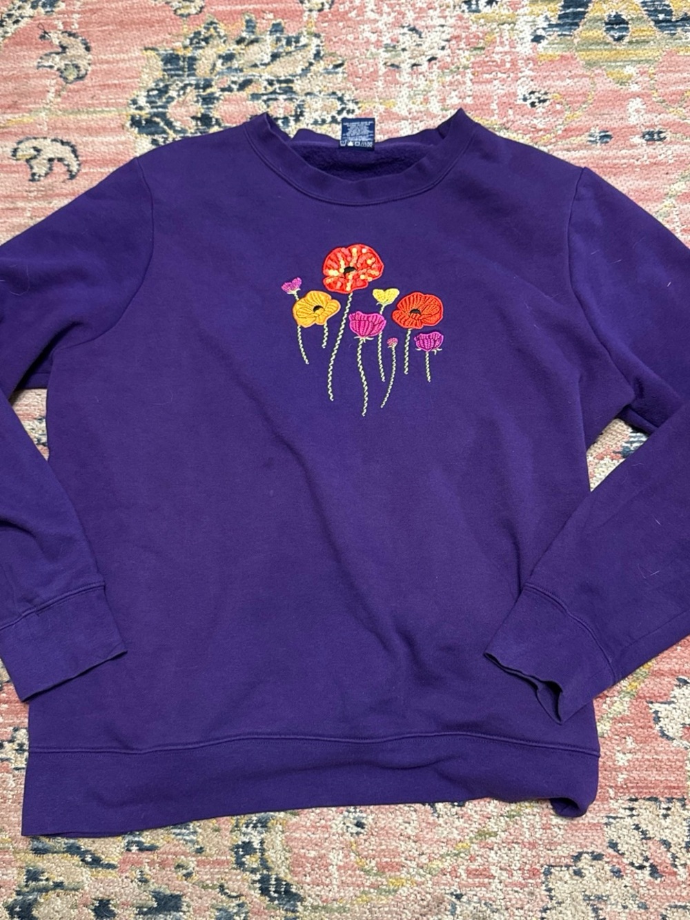 Vintage Basic Editions Poppy Crewneck